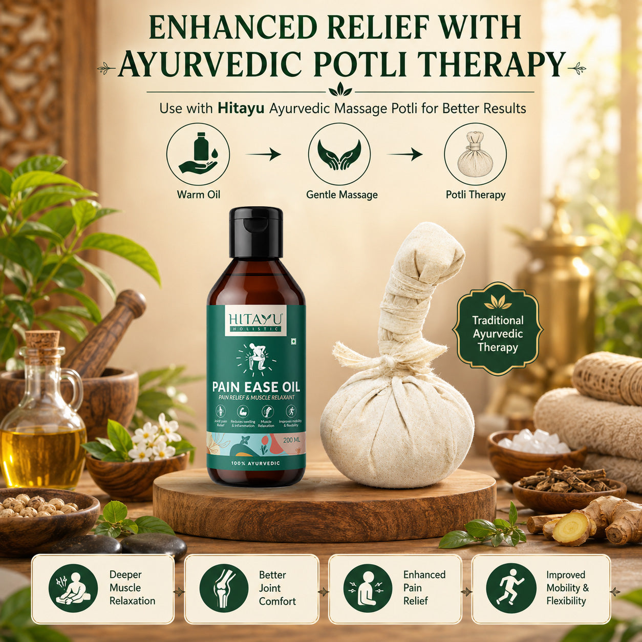 Pain Ease Oil – Ayurvedic Joint & Muscle Comfort Oil