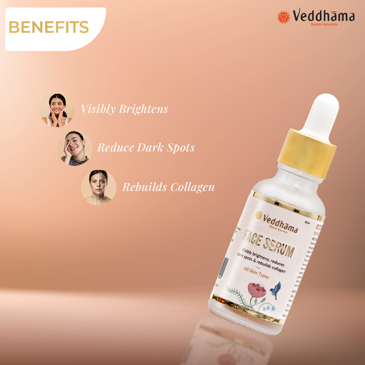 Ayurvedic Face Serum | Brightening + Collagen Boost | 100% Oil-Free