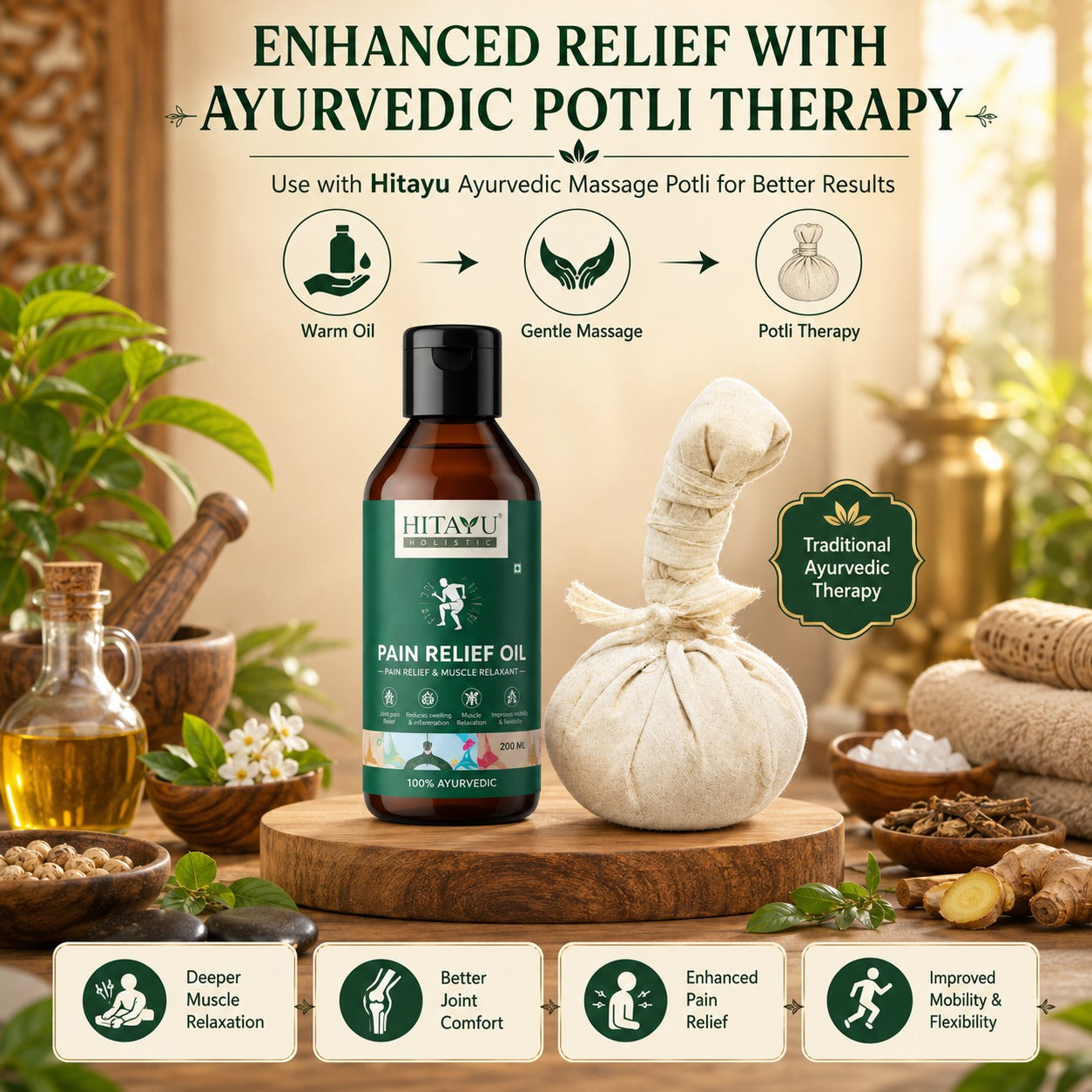 Pain Relief Oil – Ayurvedic Joint & Muscle Comfort Oil