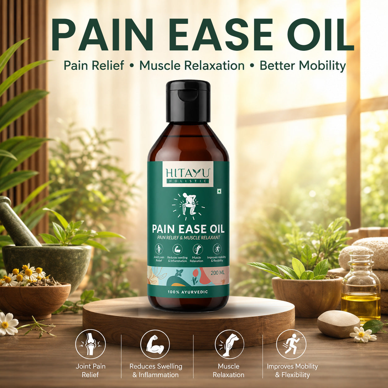 Pain Ease Oil – Ayurvedic Joint & Muscle Comfort Oil