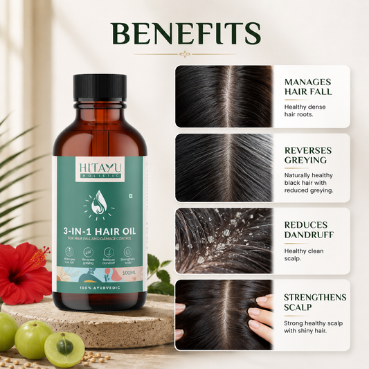 3‑in‑1 Ayurvedic Hair Oil