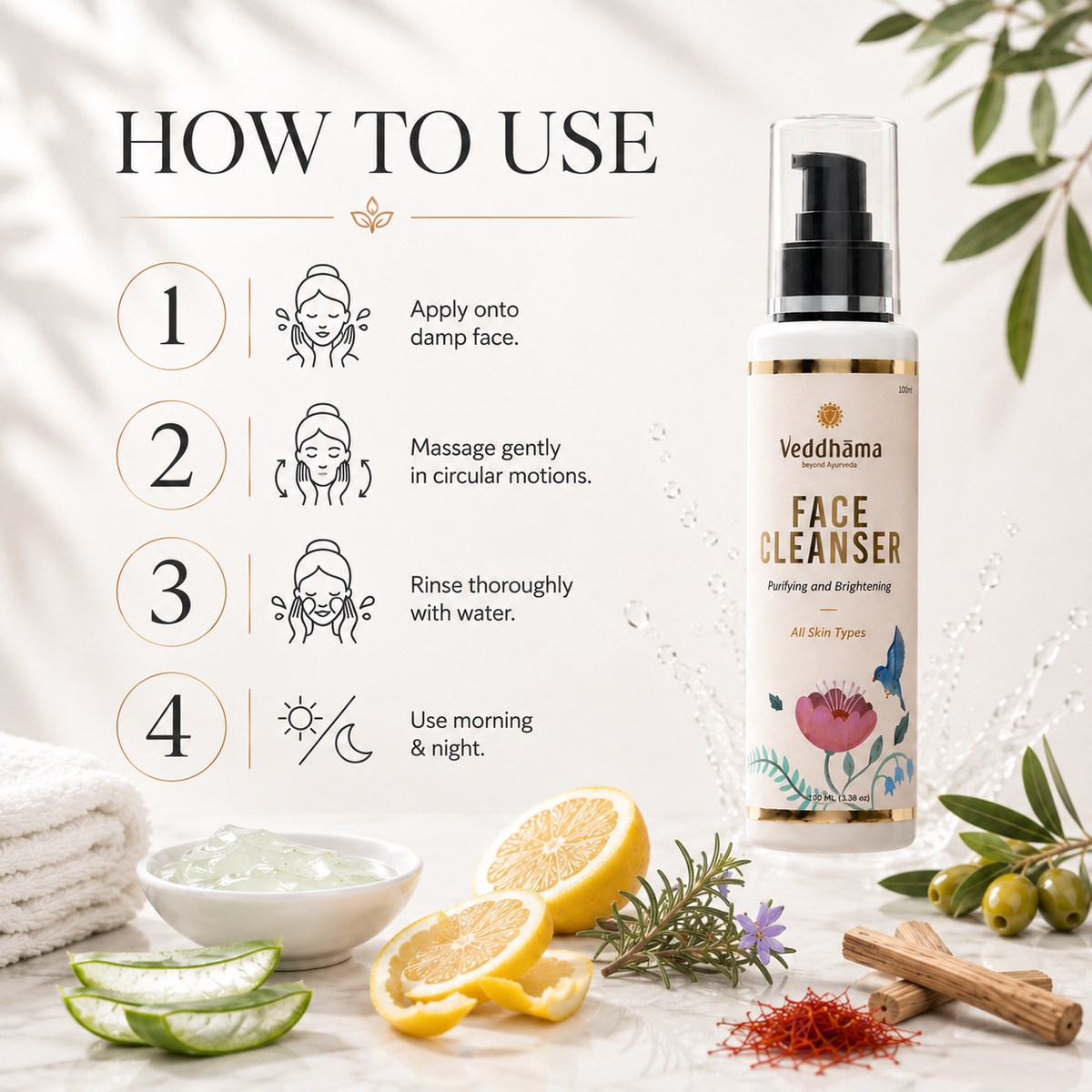 Face Cleanser | Gentle Cleanse + Glow + Hydration | 100% Natural