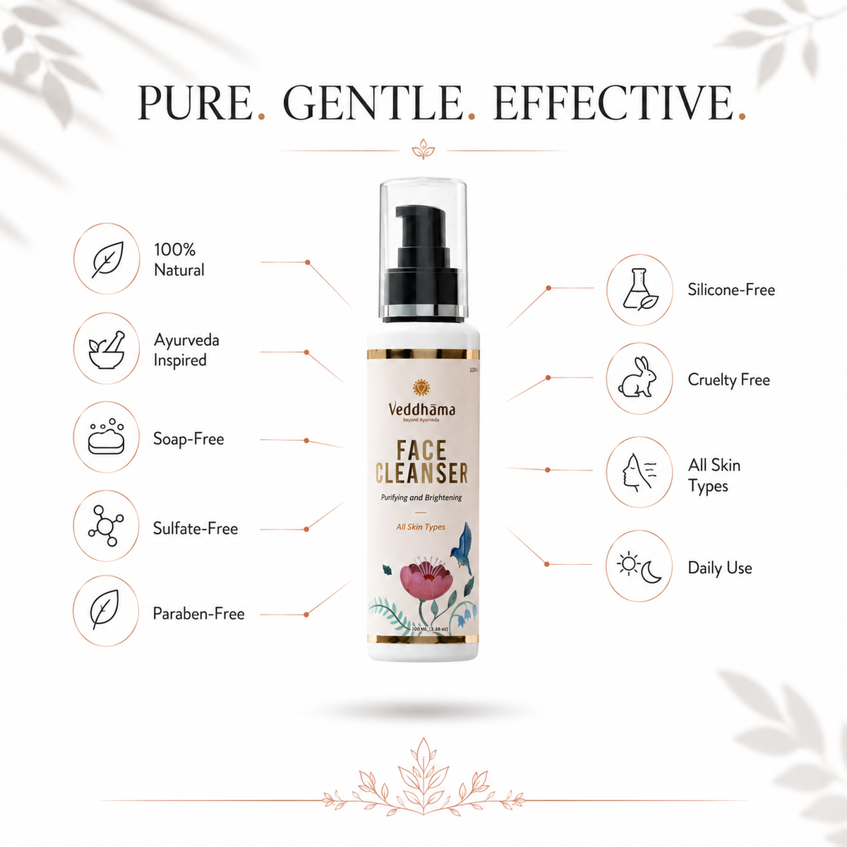 Face Cleanser | Gentle Cleanse + Glow + Hydration | 100% Natural