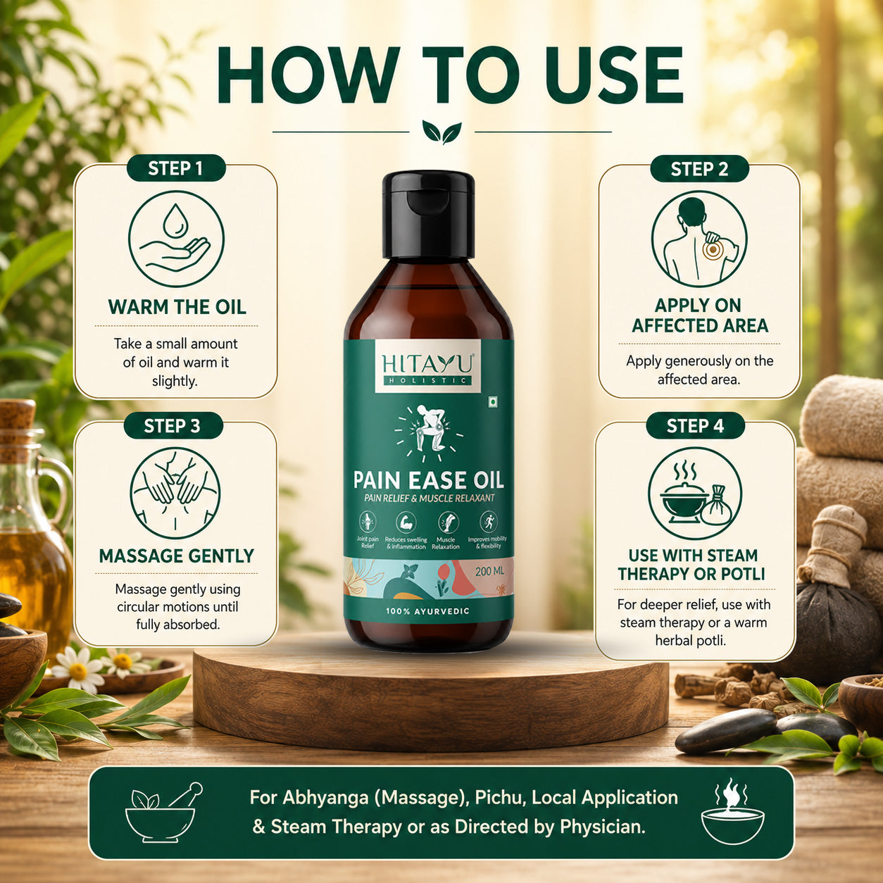 Pain Ease Oil – Ayurvedic Joint & Muscle Comfort Oil