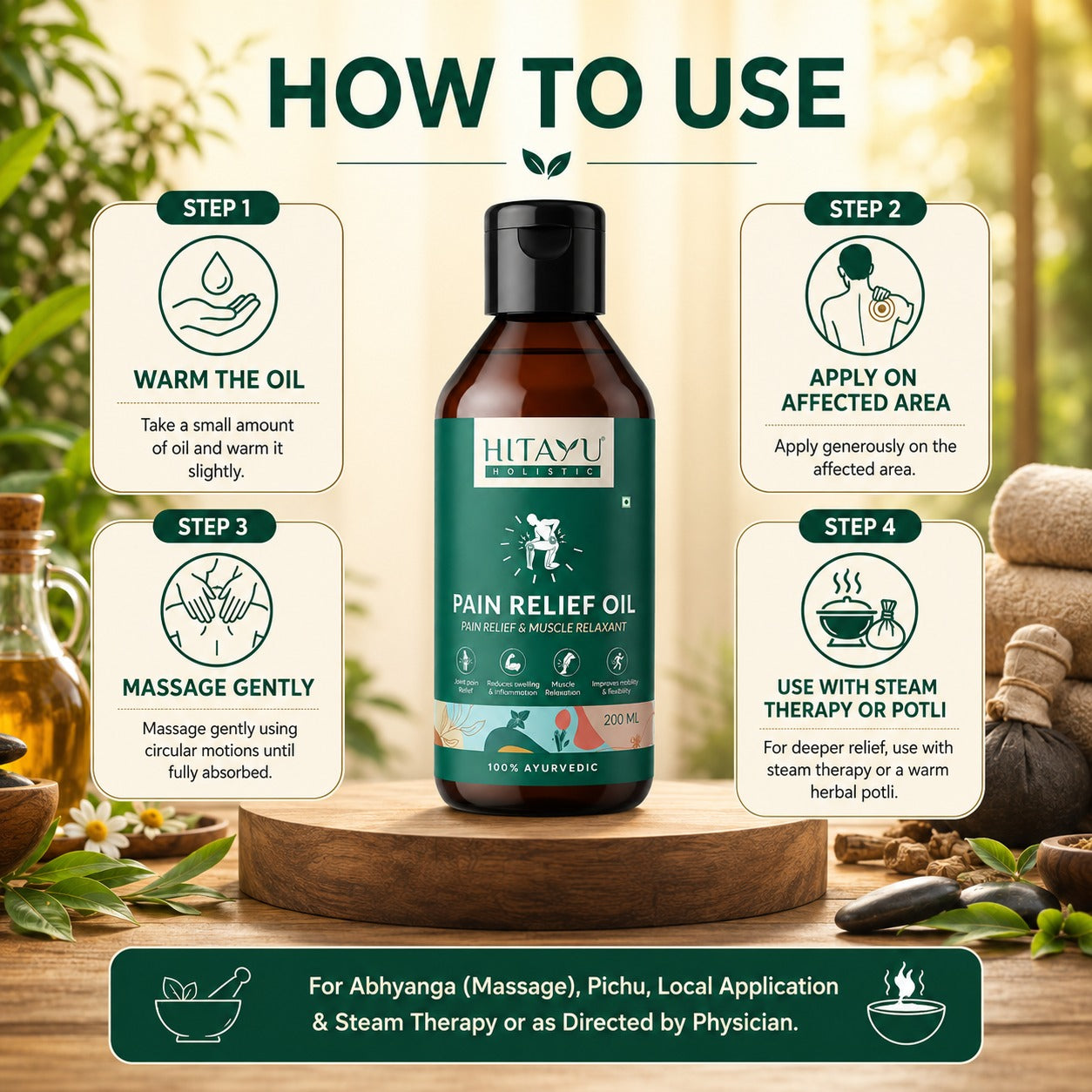 Pain Relief Oil – Ayurvedic Joint & Muscle Comfort Oil