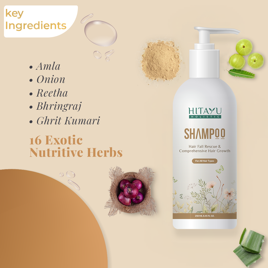 Hitayu Hair Shampoo | Anti-Hairfall + Dandruff Control + Hair Growth Support