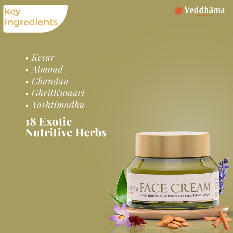 Ayurvedic Face Cream | Brightening | Spot Reduction | Collagen Boost | 100% Chemical-Free